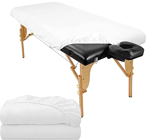 2 Stück Spannbezug für Massageliegen, Tvvcalk Waschfaserlaken Wasserabweisend Ölresistente PU-Bezug für Massageliege, Hyperelastisch, Massageliege Bezug für Kosmetik-Tische und Therapie-Bänke
