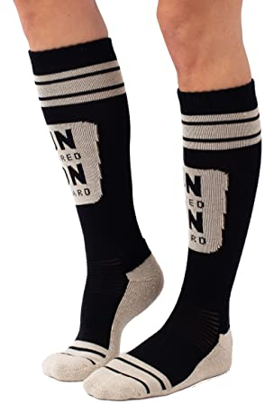 EIVY Damen League Wool Socken, Black & Offwhite, 3638
