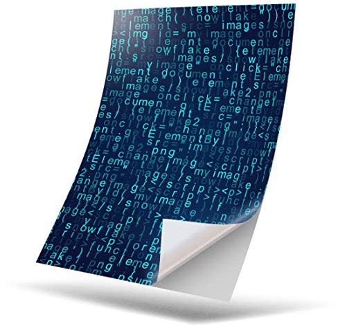 1 x Vinyl Sticker A4 Rectangle Shape 210x297 mm - Javascript Programming Code Java IT Art Print Decal Laptop Tablet Luggage Car Wall Fridge Door Sticker #45440