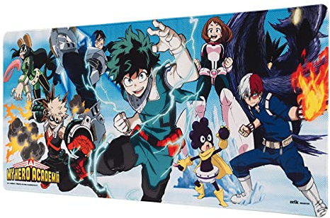 Grupo Erik: Tappetino Mouse My Hero Academia | Tappetino mouse Anime XXL, base antiscivolo, 100% waterproof e con rifiniture di qualità, 80 x 35 cm, My Hero Academia Gadget