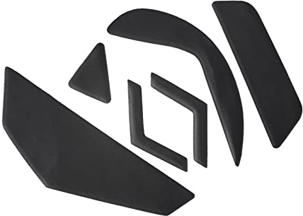 PATIKIL Arrondi Courbé Bords Souris Pieds Patins Tampons 0.8mm w Nettoyage Papier pour G502 Câblé Jouer Souris Pieds Rechange Noir 6Pcs/1 Ensemble