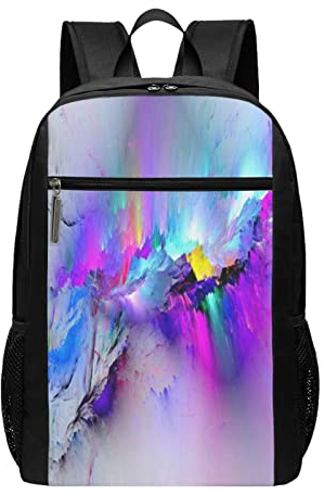 ASEELO Lässiger Rucksack Nordlichter Malerei 17 Zoll Laptop Rucksack Aufbewahrungstasche Reise Tagesrucksack für Wandern Camping Outdoor, Gemälde von Nordlichtern, Backpack 17 inch
