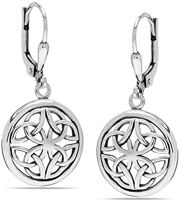 LeCalla 925 Sterling Silber Schmuck Italienische Antike Keltische-Knoten Tropfen Ohrringe für Frauen
