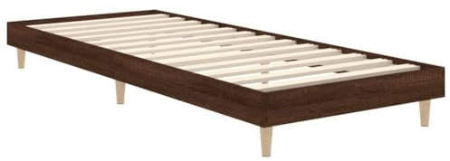 vidaXL Bettgestell Braun Eichen-Optik 75x190 cm Holzwerkstoff