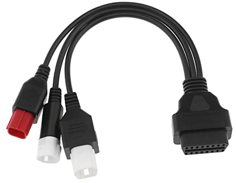 The Lord of the Tools Câble de Diagnostic OBD2 3 4 5 Broches Adaptateur de Lecteur de Code d'erreur OBD Outils de Diagnostic du système Moteur OBD-II pour Moto Compatible avec Yamaha X- Max T