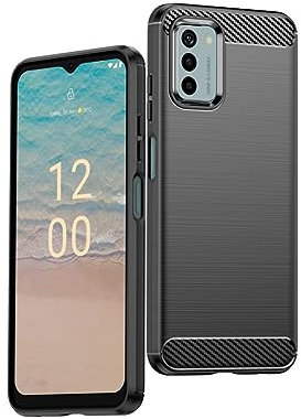 Wookfiss Hülle für Nokia G42 5G Kohlefaser Material Design Silikon TPU Flexible Stoßfeste Schutzhülle Kompatibel mit Nokia G42