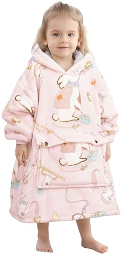 Narecte Cozy Oversized Hoodie Blanket Wearable Blanket for Adults | Sherpa Fleece Hooded Blanket, Soft Flannel Sweatshirt Blanket, Giant Pocket, Ribbed Cuffs, Extra Warm Comfort, Birthday Gift