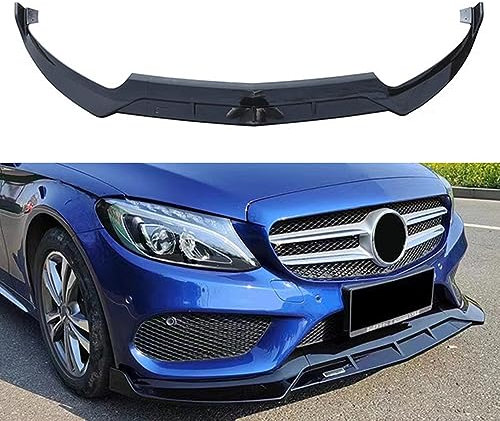 ESUKAR Auto Frontspoiler Frontlippe Spoiler für Mercedes-Benz C-Class W205 pre-Modification Brabus 2015-2018, Auto Frontschürze Lippe Spoiler Frontstoßstange Splitter Diffusor Flügel Zubehör