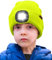 ATNKE Kids LED Beleuchtete Mütze mit Licht,Wiederaufladbare USB 4 LED Laufmütze Extrem Heller Lampe Winter Warme Stricken Mütze Großartig Geschenke für Jungen und Mädchen/Fluorescent Yellow