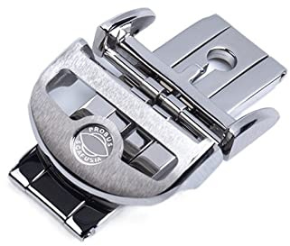 ORKDFJ 316L Edelstahl 18mm Faltschließe Schmetterling Uhr Schnalle Für IWC Big Pilot Spitfire Leder Uhrenarmband Strap Faltschließe