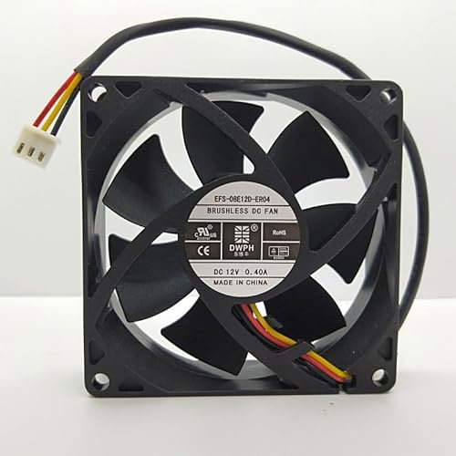 EFS-08E12D-ER04 DC 12V 0.40A 8cm 3line 3P UPS chassis cooling fan