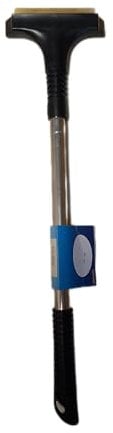Deluxe High Impact Polystyrol Eiskratzer mit teleskopischem geriffeltem Griff, Gummiabzieher, Messing-Schaber