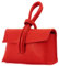 LeahWard Women's Leather Clutch Bag With Loop Handle (Red)
