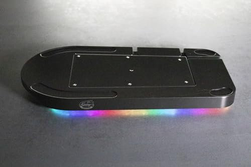 Kenny Professional 3 in 1 Profi-Gleitbrett Raumgleiter kompatibel mit KENWOOD Küchenmaschinen Cooking Chef Modellen inkl. Beleuchtung und Kabelstaufach (schwarz)