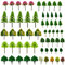 Cayway 60 Stück Modellbau Bäume Mixed Bäume Modellbau, Mixed Bunt Modell Baum Zug Bäume Kunststoff Modell Bäume für DIY Landschaft Gartendeko, Modelllandschaft