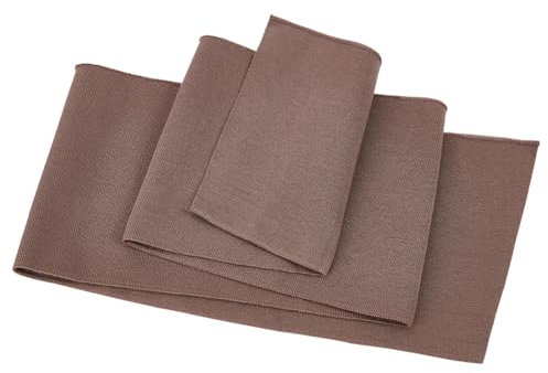 BENECREAT Rippbündchenstoff, 100x15cm Stretch-Feinripp-Strickstoff, Braun Elastisches Strickmaterial Für Hosenbund, Nackenband, Manschetten, Jackenverlängerung, Bekleidungszubehör