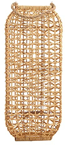 Kerzenständer, Rattan-Kerzenhalter, Retro-Distressed-Dekorationsornamente, gewebter Innenhof, Außenboden-Kerzenhalter, Ornamente ohne Kerzen, Kerzenhalter