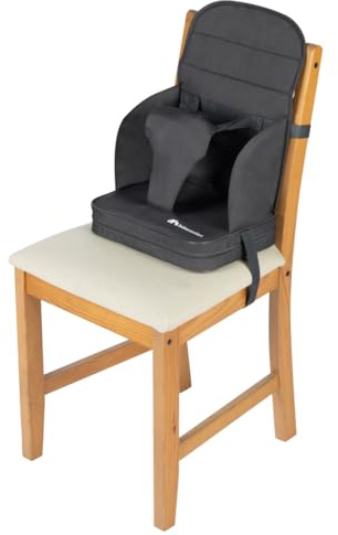 Bebeconfort Travel Booster, Sitzerhöhung Baby, klappbar, 18 Monate bis 3 Jahre, bis 15 kg, Graphite