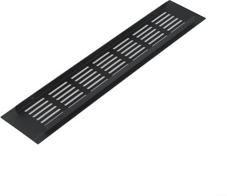 Hasaller Air Vent Grille Metal Ventilation Cover Heat Vent Grill Door Vent Aluminium Air Ventilation Cover for Wardrobe Shoe Cabinet Sink Kitchen Worktop Bathroom Computer Cabinets Closets(60x300mm)