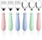 6Pcs Baby Fork and Spoon Set Toddler Forks Stainless Steel Forks Spoons Toddler Cutlery Baby Forks Spoons Small Training Forks with Round Handle for Baby
