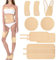 XSQD 8PCS Rizinusöl Packung Bio Baumwolle,Rizinusöl Wrap für Hals Füße Taille Wiederverwendbare, Rizinusöl Packung Wrap, Rizinusöl-Paket Lindert Müdigkeit, Muskelschmerzen und Leberentgiftung