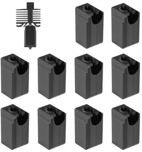 10 Stück Silikonsocken Kompatibel mit Bambu Lab X1 X1C P1P P1S Carbon Extruder Hotend, Hochtemperaturbeständig Heizblock-Schutzhülle aus Silikon Silikonhülle für Hotend