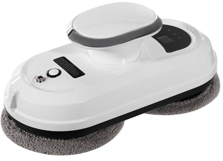 Fensterreiniger Fensterputzer Fenster Putzen mit Fernbedienung für Glasreinigung 24V Saugkraft 2800 Pa Sicherheitsseil für Zuhause Büro schnelle Reinigung 4 Minuten pro m² (A)