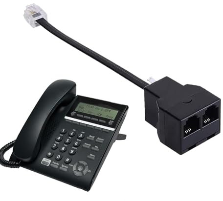 Telefonkabelverteiler - Telefonkabelverteiler Adapter Verteiler Adapter für Telefonkabel 2 Ports | Telefonverteiler Adapter für Telefon Fax