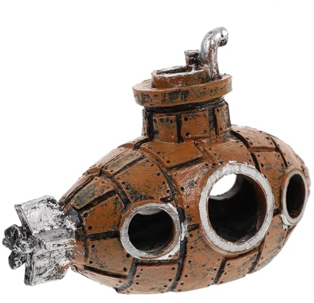 COLLBATH Aquarium Dekoration U-Boot-Wrack Aus Kunstharz Ornament Für Aquarien Und Innenräume