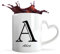 Planetee Tasse Coeur Albert Lettre Chic | Mug avec anse en forme de Coeur | Idée Cadeau Prénom Anniversaire Papa Collègue Départ Retraite Noël