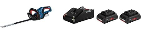 Bosch Professional 18V System Cordless Hedgecutter GHE 18V-50 + 18V System Cordless 2x ProCORE18V 4.0Ah Batteries + GAL 18V-40 Charger