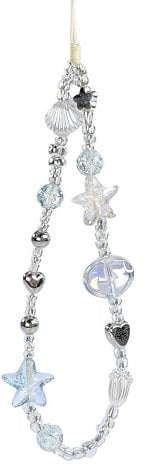 Shimmerz Pearls Camera Wrist Strap Cute Digital Camera Charm Lanyard Phone Charm Strap Beaded Camera Chain For Phone Bag