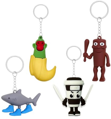 JUGUTA 4 Stück Tralalero Tralala Figure, 3D Gedrucktes Italienisches Brainrot Spielzeug, Tung Tung Tung Sahur Figur, For Collection And Decoration