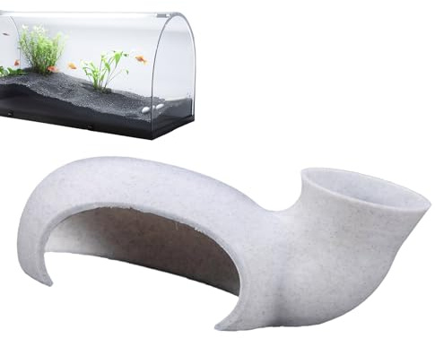 Nudorpn Aquarium Tunnel Unterirdischer, Eck-Aquarium-Dekorationen, Fisch Und Garnelenversteck Versteck, Aquarien Zubehör, Unterirdischer Tunnel Höhle Für Fische Welse Garnele Krebse