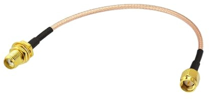 Superbat SMA Kabel 15cm - WLAN Antenne Verlängerungskabel,50 Ohm Doppelabschirmung Antennenkabel,SMA-Buchse Bulkhead zu SMA-Stecker für 4G LTE Wifi Router Gateway Handy SDR USB Dongle Empfänger