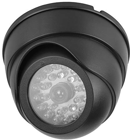 Dioche Dummy Fake Dome -Kamera mit IR -LEDs für den Gebrauch Im Freien Im Freien | Realistische Überwachungsüberwachungskamera mit Blinkender LED | Kostengünstige Gefälschte Videoüberwachung mit