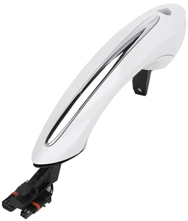 Auto Türgriff Für BMW Für 5 7er F07 F10 F11 F01 F02 520 525 530 535 51217231931 Auto-Außentürgriffe Vorne Hinten Komfortzugang Keyless Go-Griff(Weiß,Vorne links)