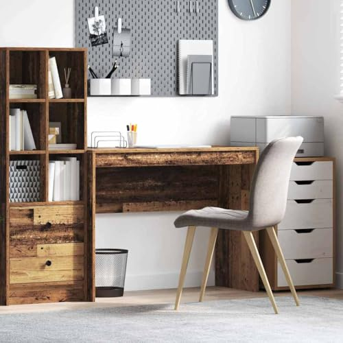 MOBCANT Schreibtisch Altholz - bürotisch & Computertisch mit Stauraum 100 x 40 x 76 cm für Modernes Büro und Home-Studien