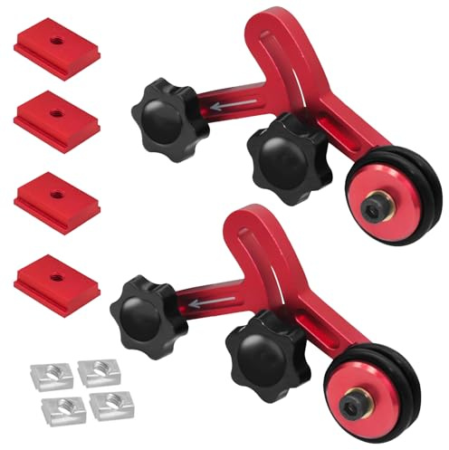Anti-Kickback Bearing Roller Guide for Table Chainsaws, Adjustable Aluminum Featherboard, Stable Wood Feeding Accuracy Roller Feed Guide