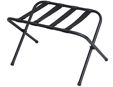 Mabel Home Support métallique Pliant Bagages Noir