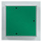 MW multi werkzeug Revisionsklappe 100 x 100 mm mit 12,5mm GK-Einlage imprägniert für Feuchtraum geeignet Aluminium-Rahmen weiß pulverbeschichtet 10 x 10 cm