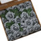 Künstliche Rosen Blumen Schaumrosen Foamrosen Kunstblumen Rosenköpfe Gefälschte Kunstrose Rose DIY Hochzeit Blumensträuße Braut Zuhause Dekoration (25 Stück, Grau)