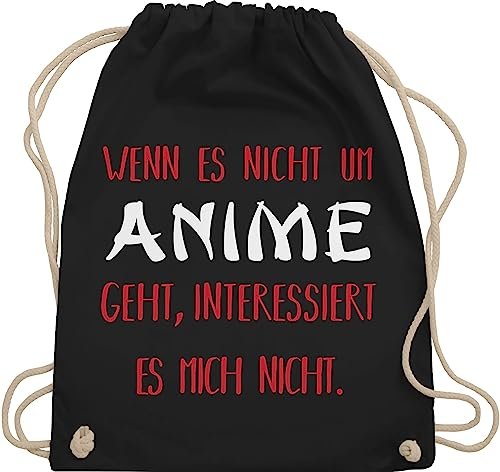 Shirtracer Turnbeutel Rucksack - Geschenke - Wenn es nicht um Anime geht interessiert es mich nicht. - Unisize - Schwarz - turnbeutel+anime geschenk+anime turnsack anime+tasche beutelrucksäcke tasche