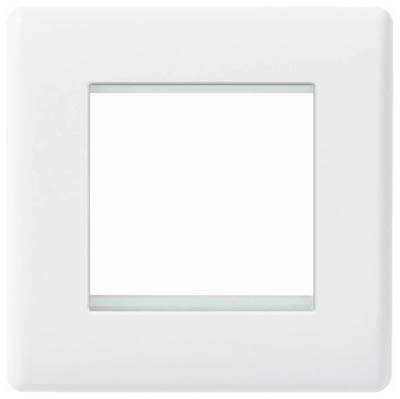 BG 8EMS2-01 Front Plate Nexus, White Plastic 2 Module