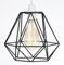 DC Voltage Modern Easy Fit Metal Black Geometric Ceiling Pendant Light Shades, Bulb Guards Wire Cage Lampshades for Kitchen, Living Room, Bedroom (Black)