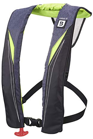 BLUESTORM Cirrus26 Inflatable PFD Life Jackets for Adults | US Coast Guard Approved Automatic Life Vest w/Manual Override Convertibility (Hi Vis)