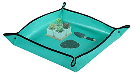 Owl Focus PE Pflanzen-Umtopfmatte, wasserdicht, Umpflanzmatte, für den Innenbereich, Sukkulenten, Pflanzmatte, tragbare Gartenmatte (68 x 68 cm)