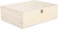 Plain Wooden Storage Box with Hinged Lid Front Clasp DIY Craft Crate Treasure Chest Jewellery Box (Medium)
