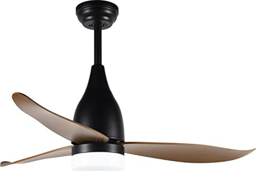 bimar Wi-Fi Ventilatore da soffitto, Ventilatore soffitto, con 3 Pale, Timer da 1 a 8 ore, Ventilatore con Telecomando, App e Controllo Vocale, Motore Silenzioso (Ø 112)