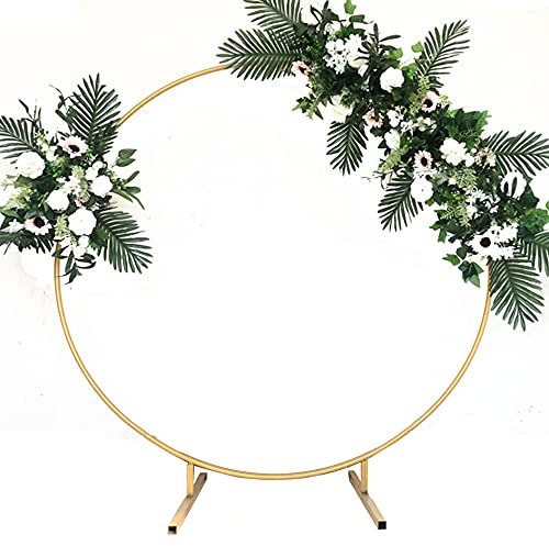 Pérgola de jardín de Arco de Boda de Metal Redondo, Arcos para Plantas trepadoras, Marco Decorativo de Fondo de Soporte de Arco de Globo, Patio, decoración de Fiesta Interior al Aire li